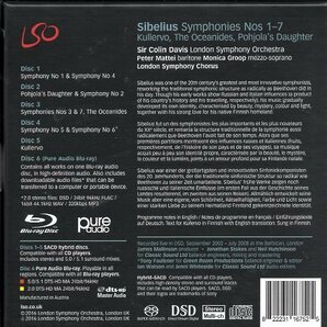 SACD シベリウス：交響曲全集、クレルヴォ交響曲 コリン・デイヴィス＆ロンドン交響楽団（2002-2008）（5SACD＋ブルーレイ・オーディオ）の画像2