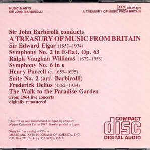 バルビローリ/ A TREASURY OF MUSIC FROM BRITAIN (2CD)の画像2