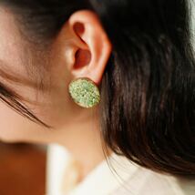 USA VINTAGE COLOR STONE ROUND DESIGN EAR CLIPS/アメリカ古着カラーストーンラウンドデザインイヤリング_画像9