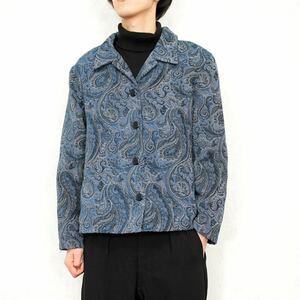 USA VINTAGE PORTRAIT PAISLEY PATTERNED EMBROIDERY DESIGN JACKET/アメリカ古着ペイズリー柄刺繍デザインジャケット