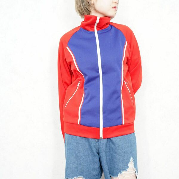 70’s EU VINTAGE LINE DESIGN TRACK JACKET/ヨーロッパ古着ラインデザイントラックジャケット