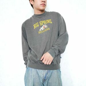 USA VINTAGE HOLLOWAY COLLEAGE DOG EMBROIDERY DESIGN SWEAT SHIRT/アメリカ古着カレッジわんこ刺繍デザインスウェット