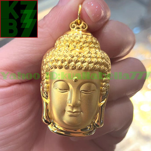 [ permanent gorgeous ] Gold pendant [ yellow gold .. bodhisattva ] luck with money fortune . better fortune feng shui memory day birthday man amulet accessory * length 58mm -ply 26g proof attaching L81