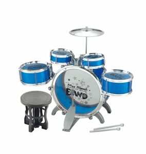 [5.. drum . cymbals, stick, chair has .. authentic style!] for children Mini drum set ( blue color )* Kids drum set * band ...