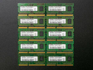 *1 jpy start 10 pieces set PC3L-12800S(DDR3-1600) SO-DIMM 4GB Note PC for memory DDR3L SanMax