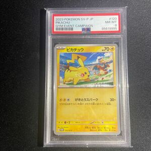 【即決】ピカチュウ　120 PSA8 Pikachu 120/SV-P Gym Event Campaign PROMO Japanese Pokemon Card MINT