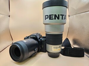  контрольный номер S54 Pentax MZ-3 smc PENTAX-FA 200mm F2.8 ED IF большой диаметр * одиночный подпалина пункт телеобъектив smc 100mm MACRO. суммировать 