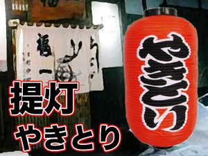 ちょうちん【やきとり】長型提灯９号 屋台に最適 飲食店 店舗