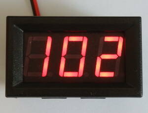 # alternating current digital voltmeter AC 70-300V red [ easy 2 line type / another power supply un- necessary ] postage 120 jpy ~