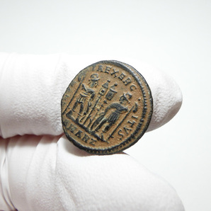【古代ローマコイン】Constantius II（コンスタンティウス2世）クリーニング済 ブロンズコイン 銅貨 フォリス(39NnZHXziP)の画像6