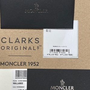 定価7.8万MONCLER GENIUS×CLARKSモンクレール×クラークスコラボ ラグジュアリームートンボアワラビーブーツ モカシンシューズ 国内正規45の画像10