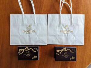 GODIVA　ゴディバ　トリュフ2粒入　チョコレート　贈答品　お返し　プレゼント　紙袋つき　プチプレゼント　2セット　自宅保管