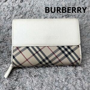 BURBERRY バーバリー 折り財布 レザー ノバチェック