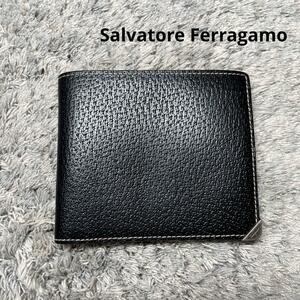 Salvatore Ferragamo Ferragamo складывать кошелек кожа черный 