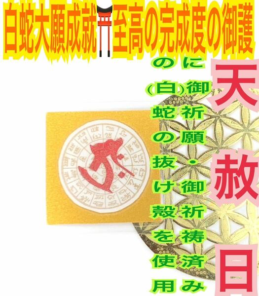 龍体文字 12干支 虚空蔵菩薩 梵字 メモリーオイル 白蛇の抜け殻 フトマニ図 カタカムナ 神字 丑 寅 白蛇のお守り【天赦日ご祈祷済み】21