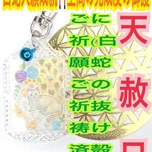 白蛇の抜け殻 脱け殻 福招鈴 キーホルダー 金箔 メモリーオイル 強力な白蛇のお守り【天赦日,定期的ご祈祷済み】財布 猫 ネコ ねこ 25