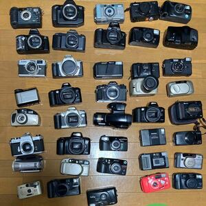 1 jpy start * Junk * compact film camera range finder etc. large amount summarize set konika MINOLTA Nikon OLYMPUS Canon etc. 