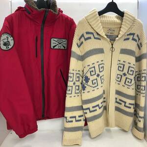 【1円～】MANASTASH マナスタッシュ ナイロンジャケット Pendleton ペンドルトン カウチン ジップジャケット メンズ 2点セット【中古品】