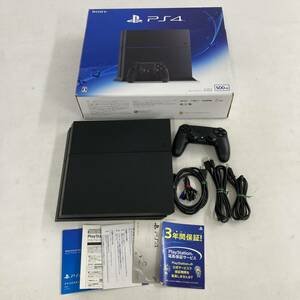 【1円～】SONY PS4 CUH-1200A 500GB Jet Black 本体一式 ※動作確認済み【中古品】