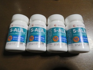 ★新品未開封★ネオファーマジャパン　5-ALA 50mg 60粒　4本セット　サプリメント　アミノレブリン★送料無料★