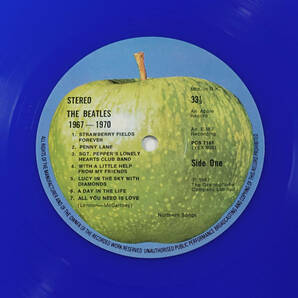 超レア! 極上品! UK Original 初回 APPLE PCS 1962~1970年 BLUE&RED VINYL / The Beatlesの画像5