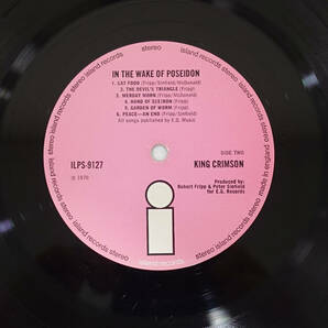 極美! UK Original 初回 ISLAND ILPS -9127 In the Wake of Poseidon / King Crimson MAT: A1/B1の画像5