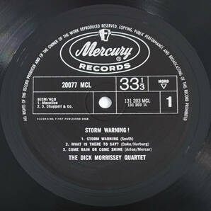 極上品! 美品！UK Mercury 20077 MCL オリジナル STORM WARNING ! / The Dick Morrissey Quartet MAT: 1L1/2L1の画像3