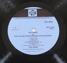 極美! UK Original 初回 PYE MONO NPL 18223 The Village Green Preservation Society / The Kinks MAT: 3W/3W_画像6