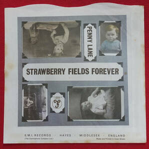 極美! UK Original 初回 Parlophone R 5570 Strawberry Field Forever / The Beatles MAT: 1/2の画像2