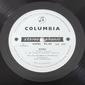 極美! 英Columbia SAX 2347-8 B&S ワーグナー序曲集 クレンペラーの画像6