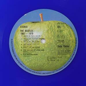 超レア! 極上品! UK Original 初回 APPLE PCS 1962~1970年 BLUE&RED VINYL / The Beatlesの画像6