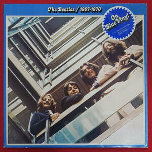  rare! ultimate beautiful! UK Original the first times APPLE PCS 7181-2 BLUE record 1967-1970 / The Beatles