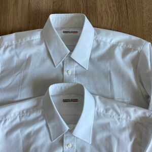 紳士用　白長袖ワイシャツ 39ー82 形態安定加工　２枚組