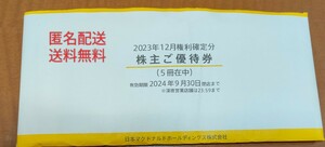 【最新】マクドナルド株主優待券5冊