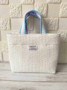 SALE☆ハンドメイド☆ヌビミニトートバッグ☆カムファインドスプリング