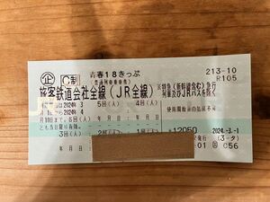 〜返却不要・送料無料〜青春18きっぷ　残り3回　即日発送