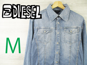 DIESEL●ディーゼル＜コットン混 ストレッチ デニム 長袖シャツ＞●M1323c