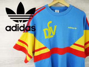 adidas* Adidas Vintage < запад Германия производства 86*s короткий рукав тренировочный короткий рукав футболка >*M1110c