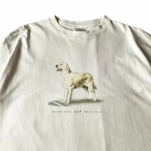 90’s OLD GAP Tシャツ 白タグ アニマル 犬 ドッグ 染み込み USA製 ヴィンテージ 紺タグ デカタグ_画像3