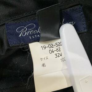 美品 M-L相当★ブルックスブラザーズ Brooks Brothers スーツ セットアップ ストライプ グレー ウール 背抜き テーラードジャケット メンズの画像10