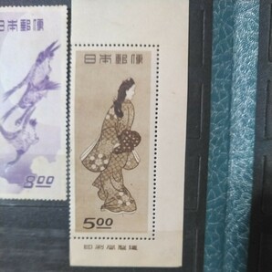 切手趣味の週間記念 月と雁 見返り美人 ほか計5種類 2種銘板ありの画像3