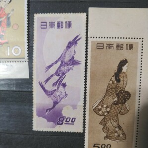 切手趣味の週間記念 月と雁 見返り美人 ほか計5種類 2種銘板ありの画像2