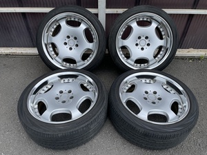 WORK ワーク RYVER レイバー 245/40R19 5H PCD114.3 (F)8.5JJ (R)9.5JJ +38 ヨコハマ ブルーアース 中古品 ミニバン などに