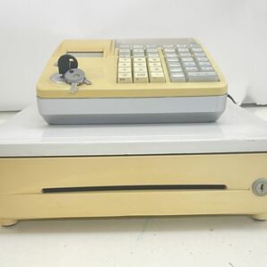 Y036-N38-380 CASIO カシオ 電子レジスター レジ TE300 店舗用品 鍵付き 現状品②の画像6