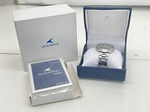 Y363-N36-1663 неподвижный Casio Casio OCEANUS Oceanus OCW-M700 радиоволны солнечный мужской QZ дата 1/20 хронограф текущее состояние товар ②