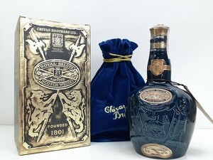 Y244-N30-1936 未開栓 CHIVAS REGAL シーバスリーガル 21年 スコッチ ウイスキー 陶器ボトル 重量約1300g 700ml 40％ 箱あり 現状品③