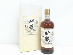 Z266-N30-2002 未開栓 NIKKA ニッカ 竹鶴 17年 ピュアモルト ウイスキー 700ml 43％ 箱あり 現状品③