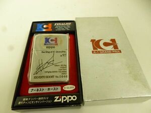 W579-N36-1486★ Zippo ジッポー K-1 GRAND PRIX アーネストホースト K1グランプリ オイルライター 喫煙具 現状品①★