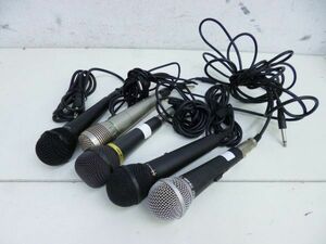 S143-N34-1213 マイク まとめ売り CM-200 KM-3BK audio-technica AT-VD3 smart karaoke など 現状品①