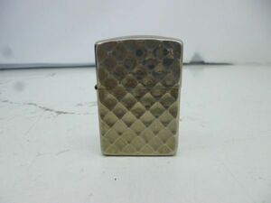 Y485-N36-1525★ Zippo ジッポー シルバー ダイヤ柄 オイルライター 喫煙具 現状品①★